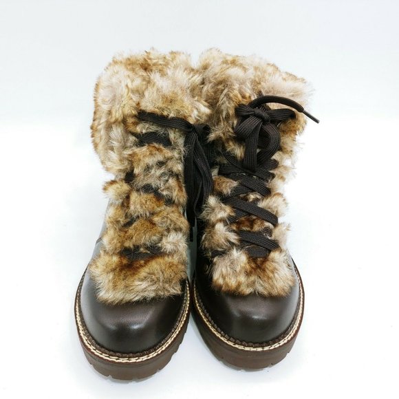 Lands End 477938 Faux Fur Lined Cuff Boots 8.5B - Picture 4 of 10